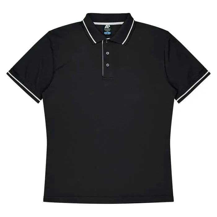 Aussie Pacific Cottesloe Men's Polo Shirt 1319 Aussie Pacific BLACK/WHITE S
